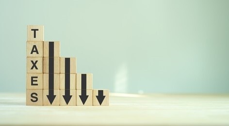 tax cuts reduction concept relief